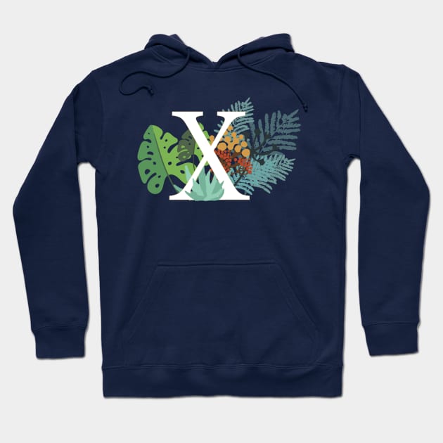 Plant Letter X Hoodie by HiPolly